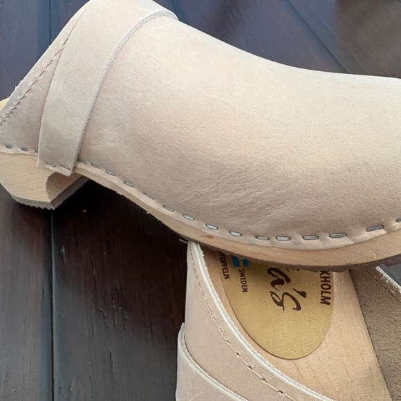 Lotta From Stockholm Low Slip-on Clogs - Size 37 Oatmeal Nubuck - Picture 3 of 7